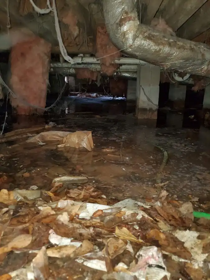 Crawl space flood assessment for Commercial Water Damage Restoration in El Segundo